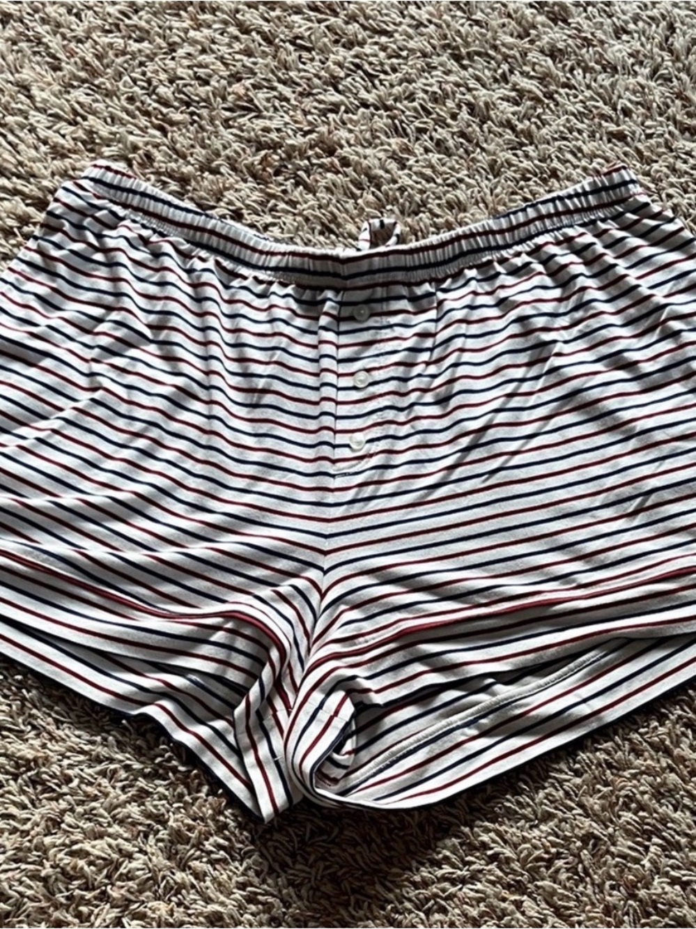 Aerie ❤️🤍💙 striped shorts